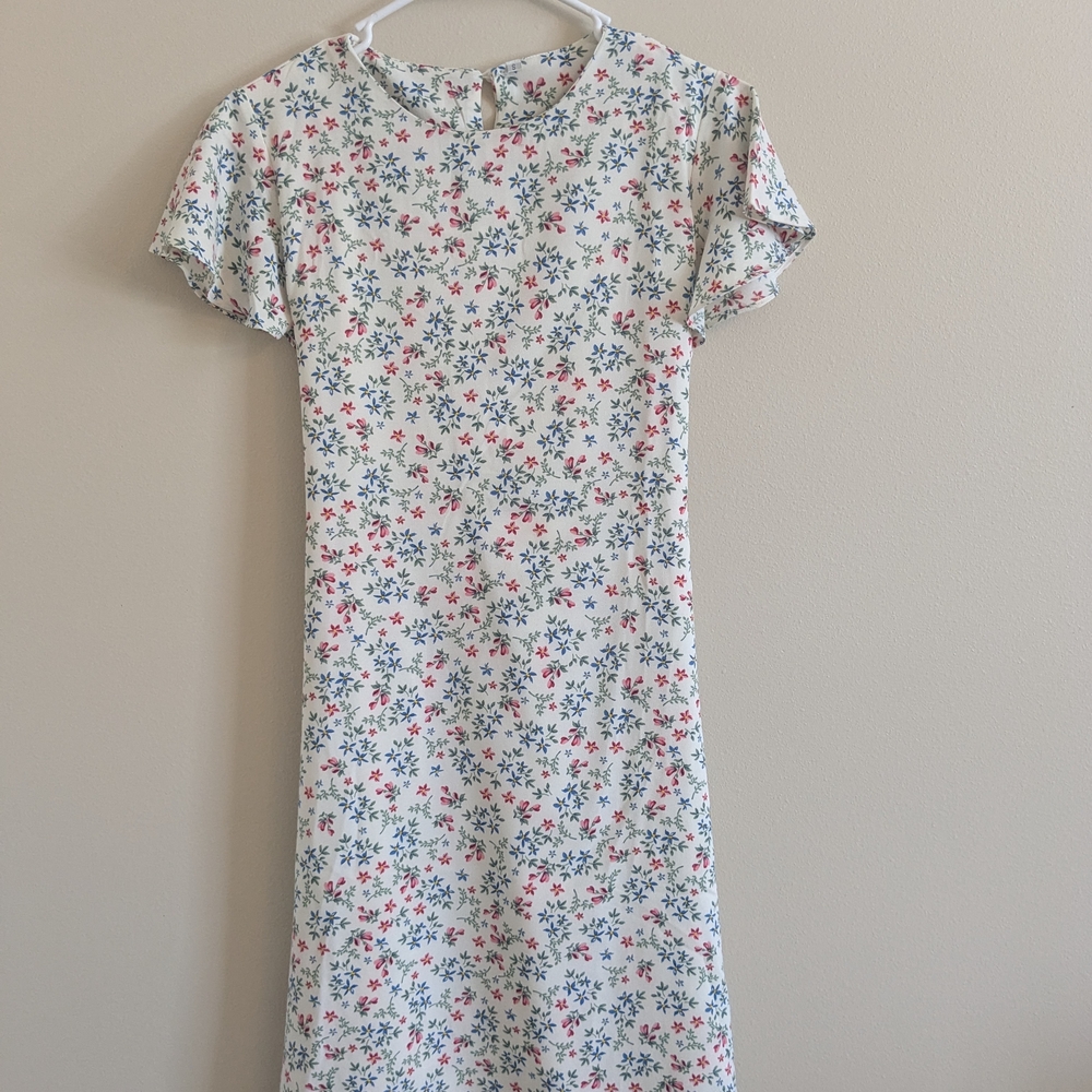 Floral Print Short Sleeve Dress